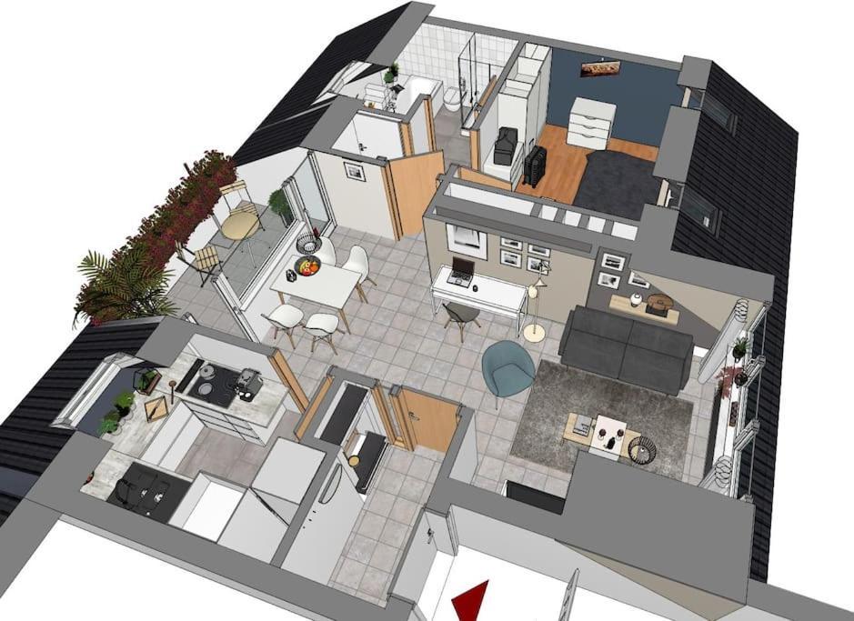 Modernes Und Ruhiges Appartement Mit Loggia Marl Exteriör bild